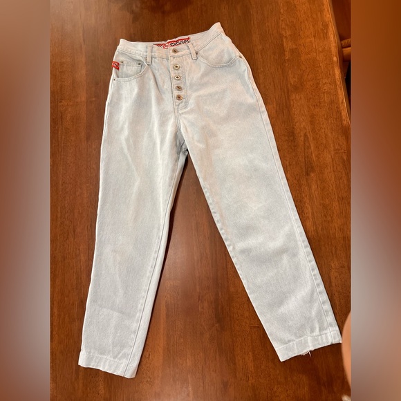 Vintage 90's No Excuses Femme Fatale High Waisted Denim Mom Jeans. Size 9/10 - Picture 3 of 10